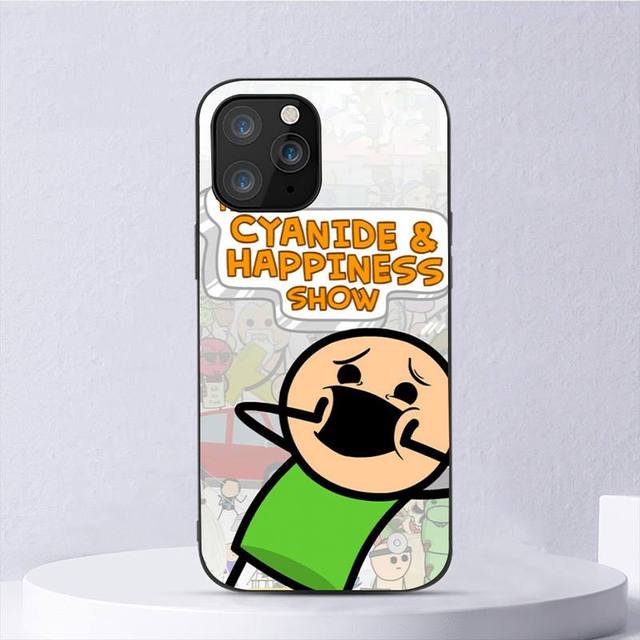 Забавный чехол для телефона с цианидом и счастьем в стиле аниме для Iphone 11 12 Mini 13 14 Pro Xs Max X 8 7 6s Plus 5 Se Xr Shell