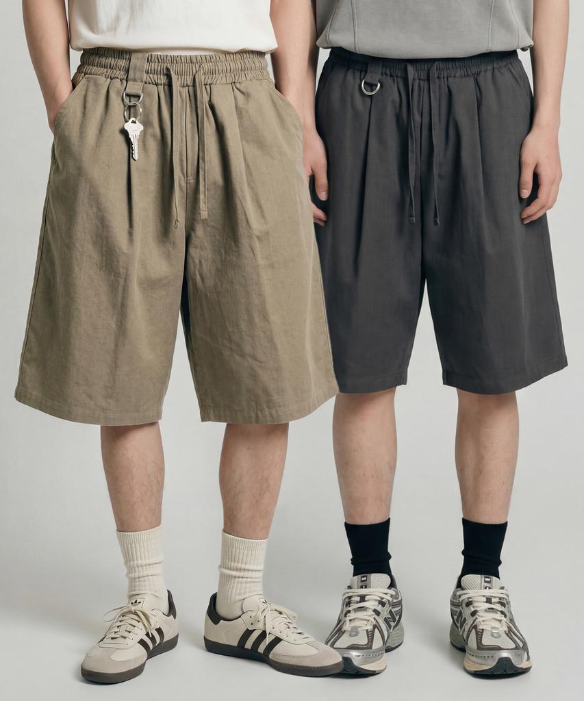 JEMUT [2Pack] Cation D-Ring Bermuda Pants 6-Piece Set Kjsp2701 (B Type)