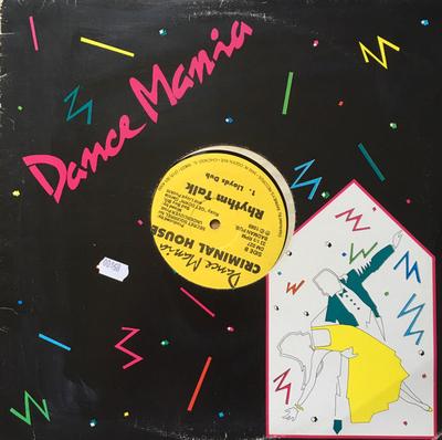 12-дюймовая пластинка CRIMINAL HOUSE Rhythm Talk DM027 Dance Mania 1989 США Танцевальная Электроника Б/у
