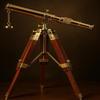 Style Brass Telescope with Wooden Tripod Stand Nautical Home Décor Collectible
