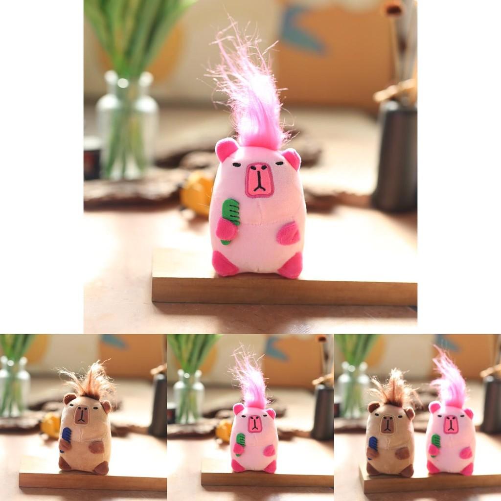 Cute Capybara Plush Keychain With Super Soft Short Pile For Bag Decoration And Gift