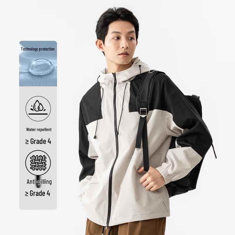Baleno Men's Outdoor Color-block Hooded Jacket