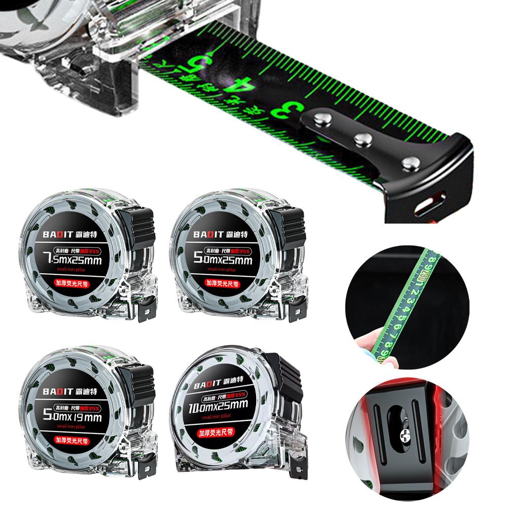 Флуоресцентная самоблокирующаяся измерительная лента 5/7,5/10 м Высокоточная лазерная струйная кодовая линейка Измерительная лента из углеродистой стали