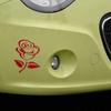 Fashion Rose Flower Car Vehicle Light Lamp Brow Decor Rearview Mirror Sticker