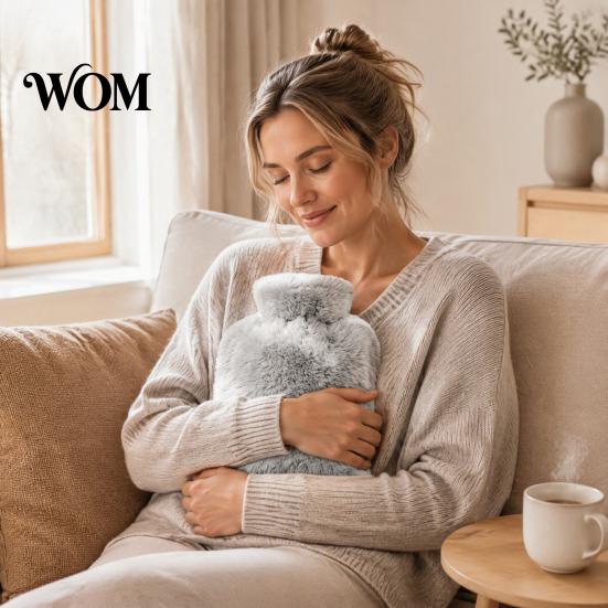 Lightweight Hot Water Bag Bottle with Plush Cover, 500/1000/2000ML Leak-proof Bag, Cover Cold Compress Pouch for Shoulder, Back, Hand, Legs,