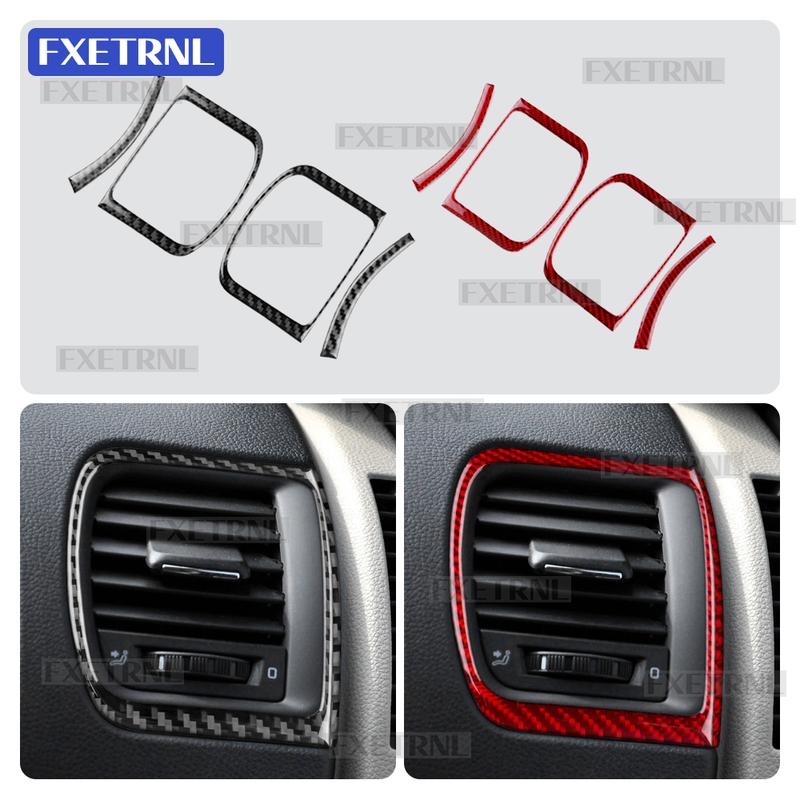 Soft Carbon Fiber For Skoda Fabia 2 5j 2007 2008 2009 2010 2011 2012 2013 2014 MK2 Car Air Outlet Frame Center Console Sticker