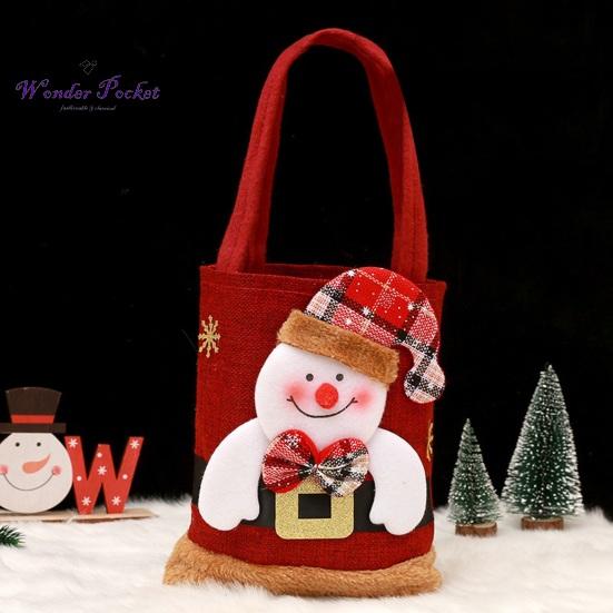 Christmas Handbag Cartoon Santa Claus Snowman Elk Gift Bag Large Capacity Great Load Bearing Merry Christmas Decor Children Adult Sex Wear