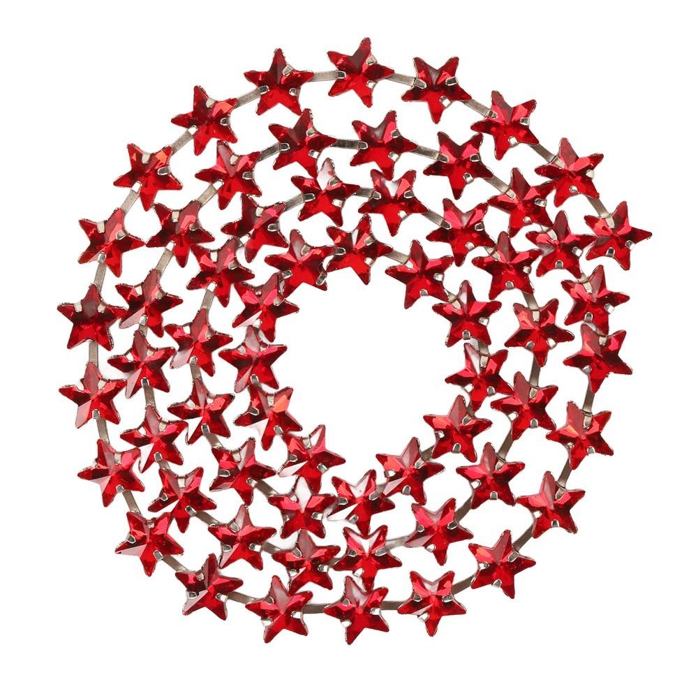 1PCS Close Chain Rhinestone Trim 1 Yard Length Crystal Applique Rhinestone Chain DIY Sewing