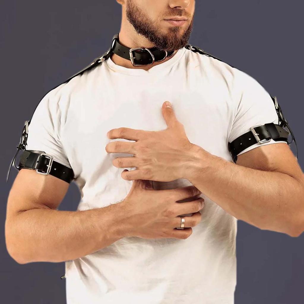 Мужские кожаные подтяжки ремень бондажные ремни для тела модные регулируемые подтяжки подтяжка с панк портупеей ремнями экзотический аксессуар