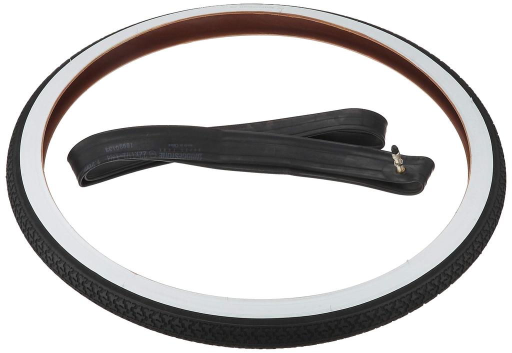 BRIDGESTONE Mini Cycle Tire Шины белые, каждая 1 шт. WB P7141 F274800WB WO22×1-1/2 Боковая шина/камера (Белый черный) 22WB.A