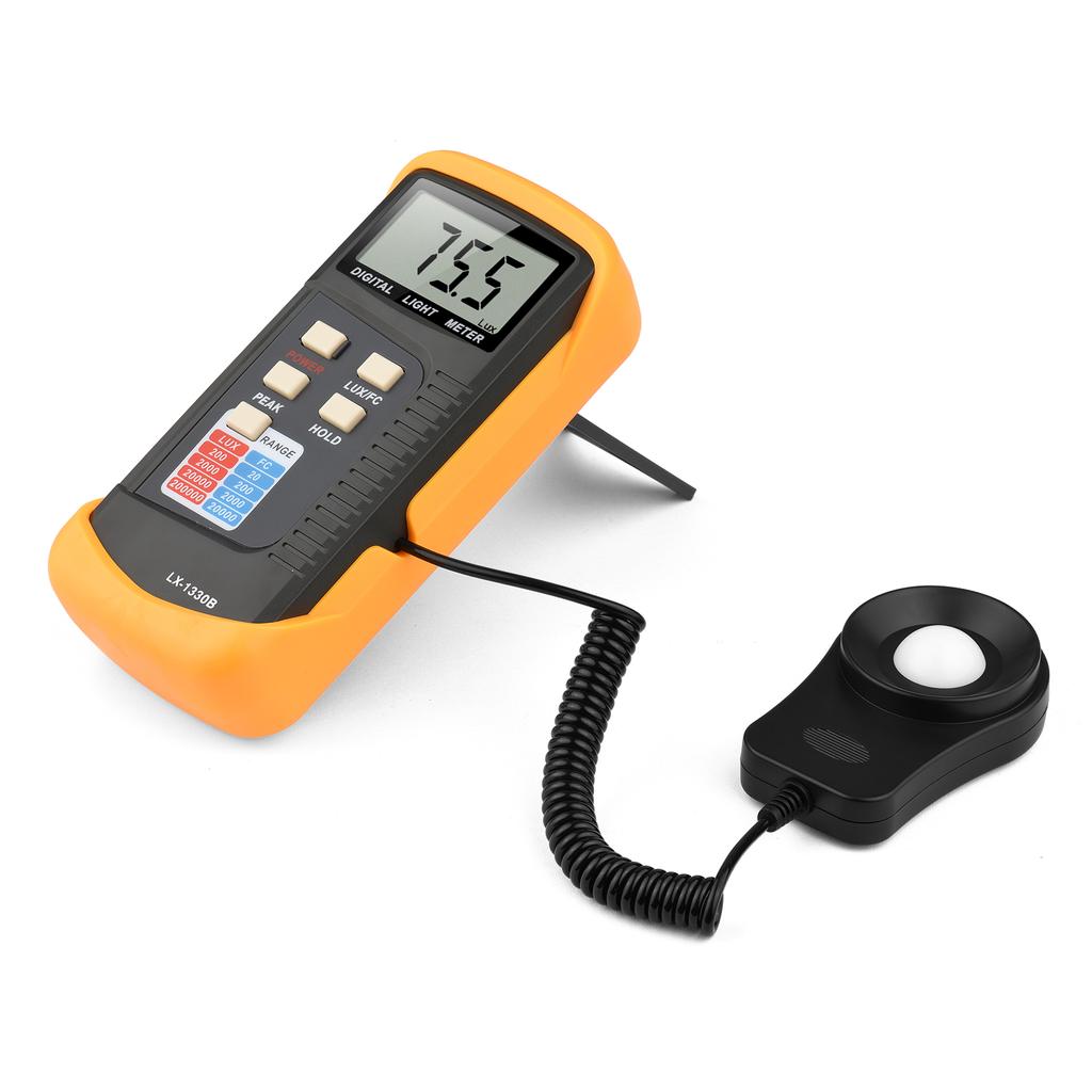 Digital Illuminance Light Meter Manual Range 200 To 200,000 Lux LCD Photometer Portable Handheld