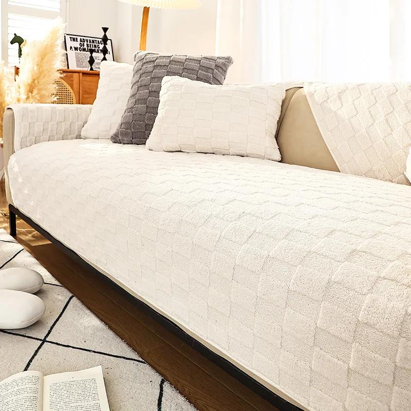 Thicken Sofa Cover Universal Soft Velvet Sofa Cushion Non-slip Couch Towel Mat for Living Room Four Seasons