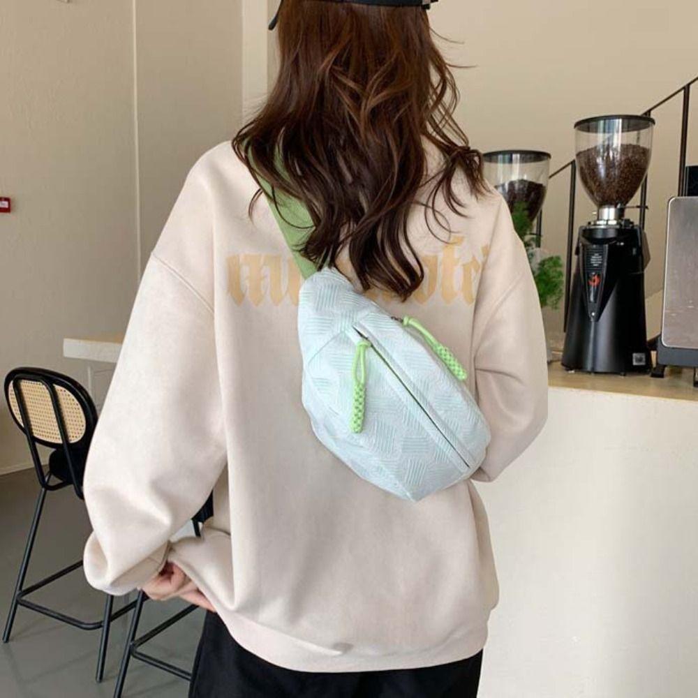 Half Moon Bag Strip Chest Bag Crossbody Bag Crossbody Waist Pack Simple Running Waist Bag Women