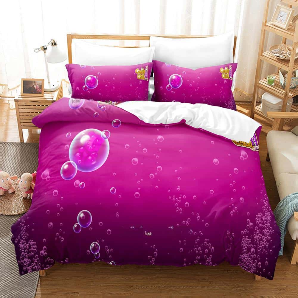 Игровой Постельный Набор Candy Crush Soda Saga Односпальный Полуторный Двуспальный Кинг-сайз Постельный Набор Взрослый Детский Спальня Комплекты Пододеяльников Домашний Текстиль