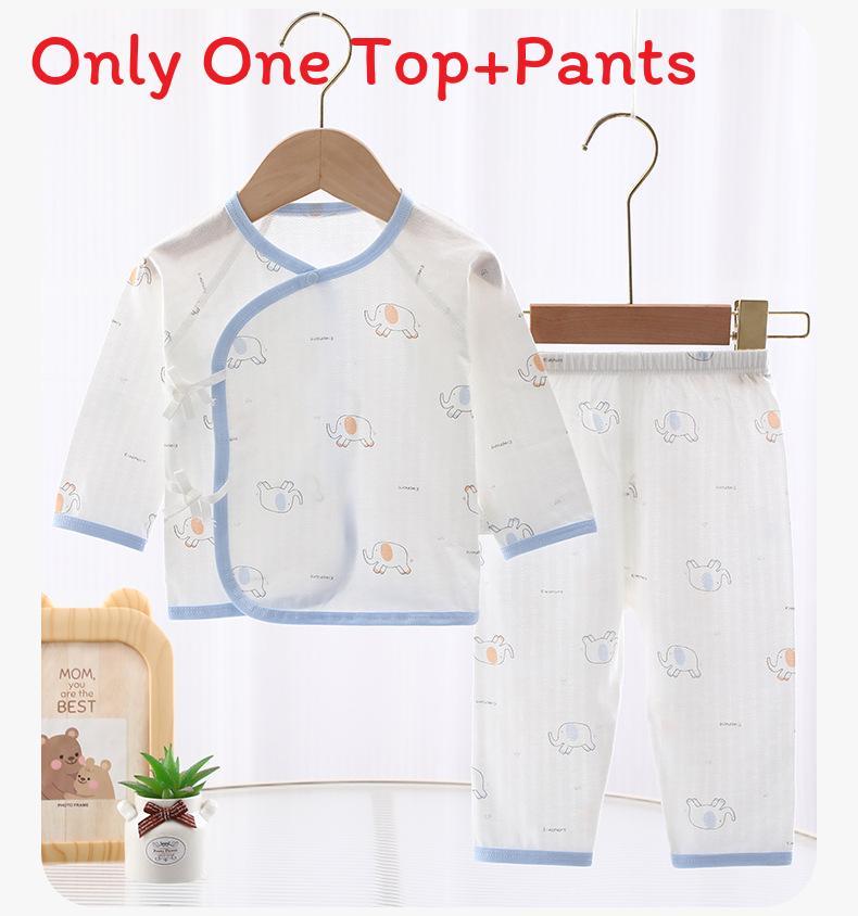 Baby Summer Lightweight Cotton Kimono Set With Antibacterial Feature For Newborns