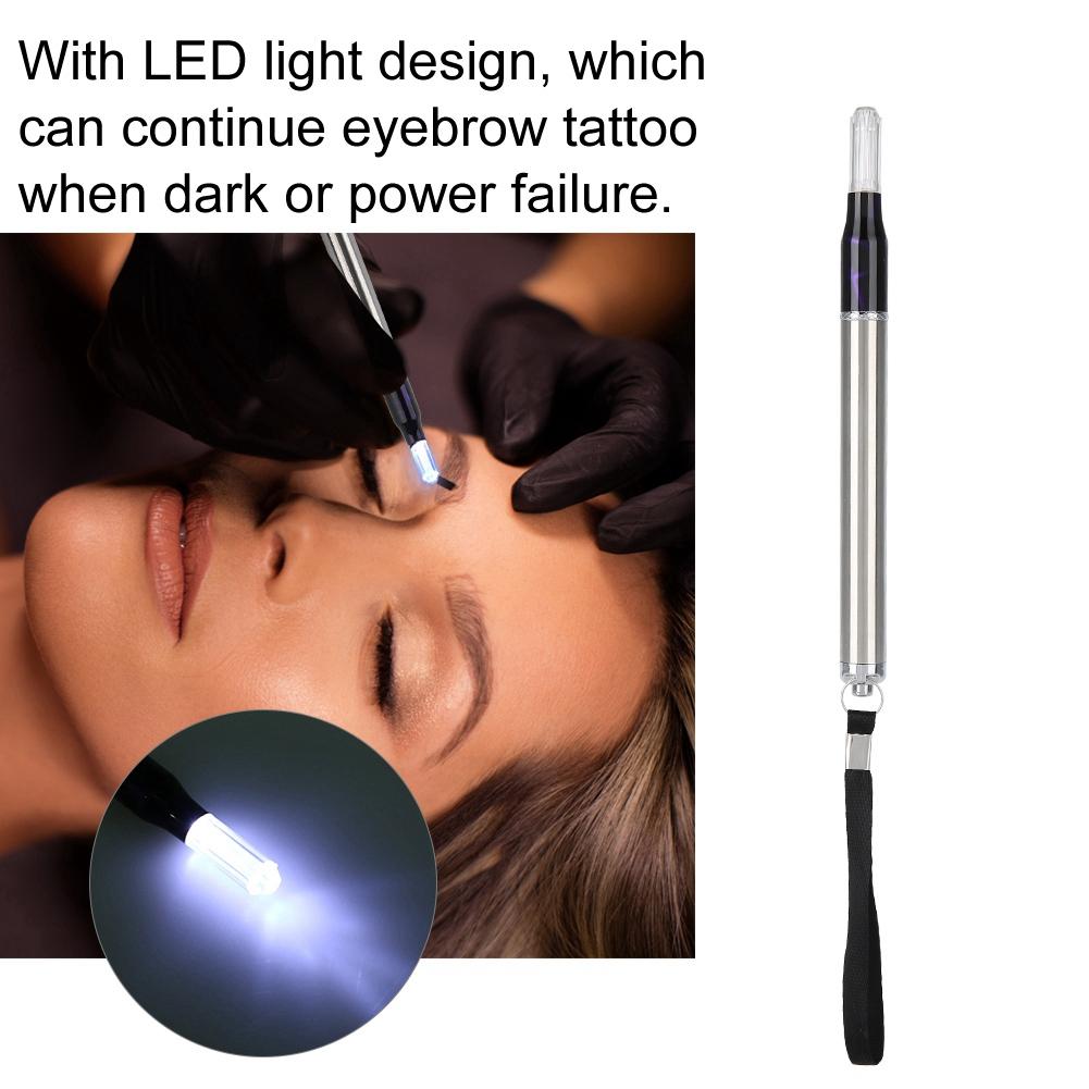 Ручка для татуировки бровей Ручная ручка Microblading для перманентного макияжа со светодиодной подсветкой