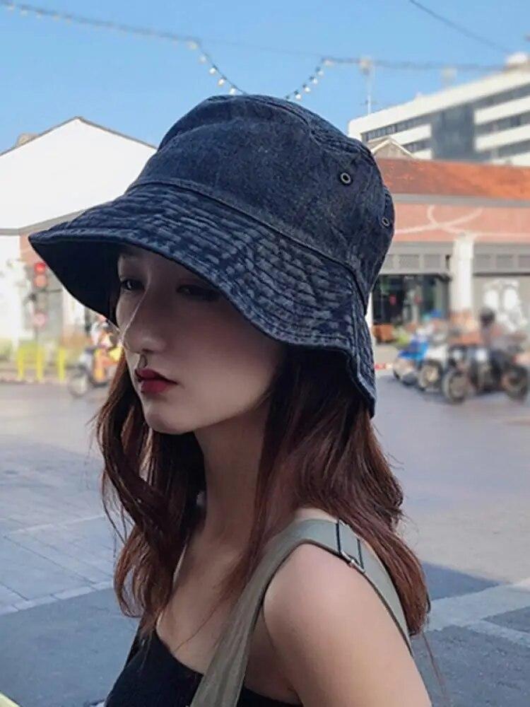 Рыбацкая шляпа с крышкой для лица, женская весенне-летняя шляпа-тазик, шляпа-ведро, солнцезащитная шляпа