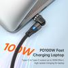 Кабель USB Type C, совместимый с PD100W, 7-контактный магнитный USB-кабель для зарядки [1 м + 1,8 м], сверхбыстрая зарядка 5 А, возможна передача данных, поставляется с переходником USB-A