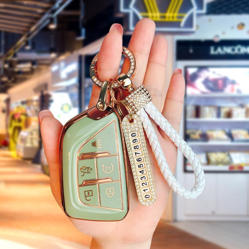 Cadillac Key Case Full Cover for CT5, CT4, CT6, XT5, XT4, XT6, ATSL - High-End Car Shell Buckle