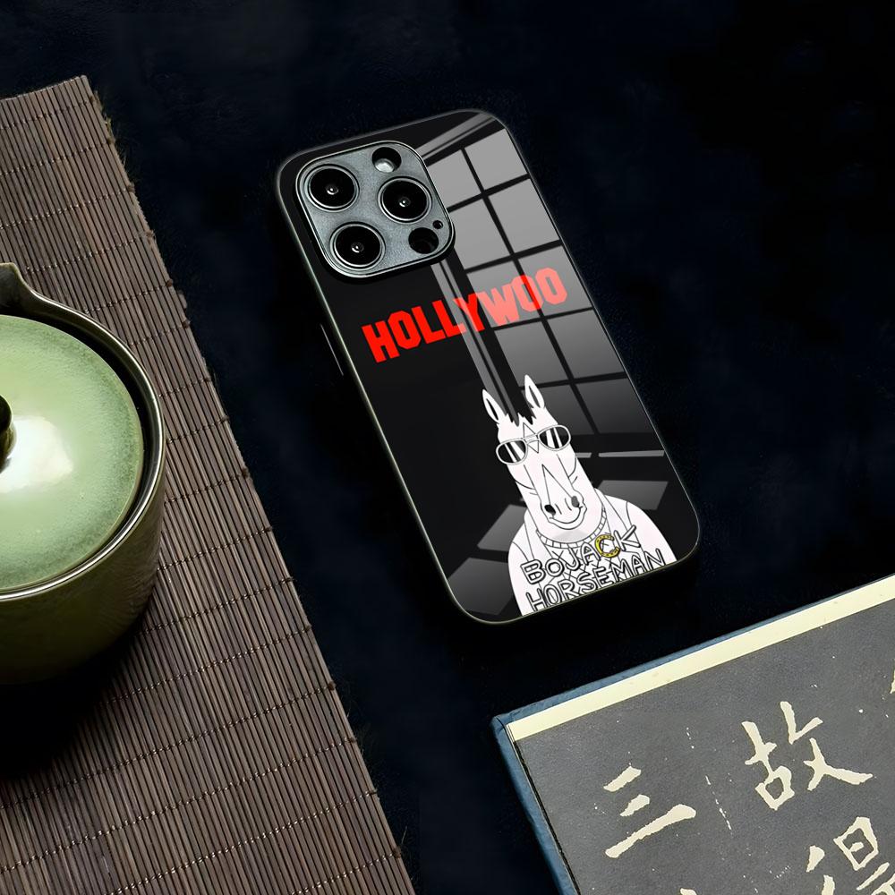 Мультяшный чехол для телефона B-boJack Horseman для iPhone 16 15 13 12 14 11 Pro Max Mini X Xr Xs 8 7 Puls 6 Стекло Прозрачный Роскошный Coqu