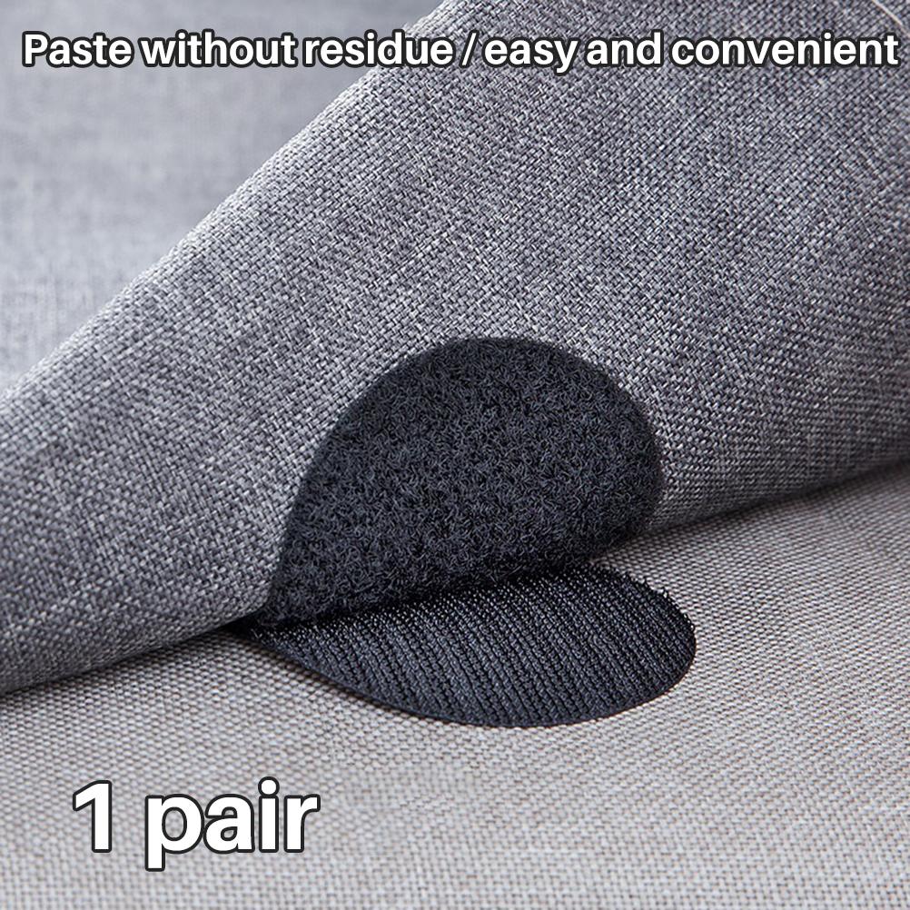 10 Pairs Fixed Tapes Round Dot Hook and Loop Adhesive Tapes for Fixing Household Bedclothes Sofa Cushion Carpet