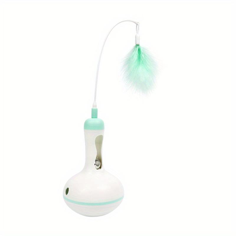 Interactive Dog and Cat Toy, Self-Entertainment Tumbler with Food Dropping Ball and Feather Funny Toy, Relieving Boredom and Improving Intelligence