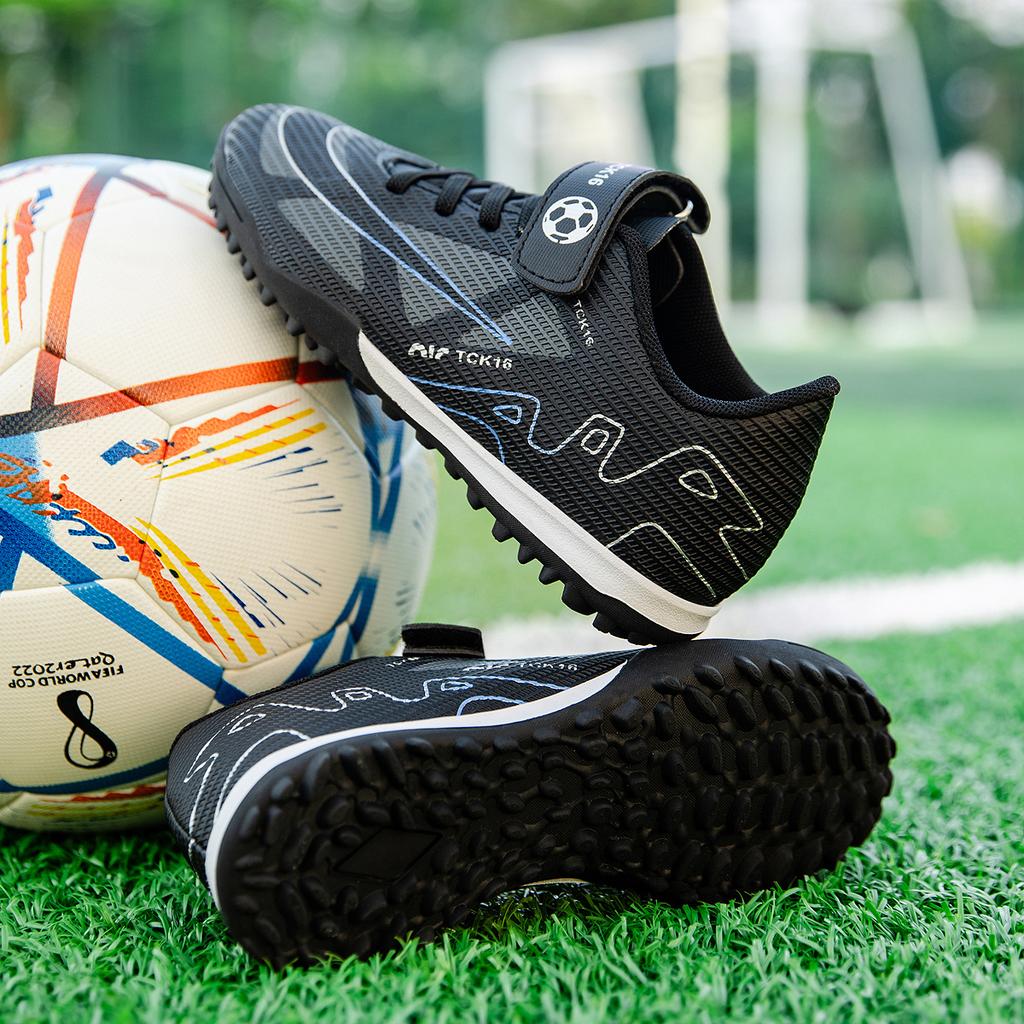 Children's football shoes Velcro boys student game training shoes popular high quality girls broken nail football shoes
