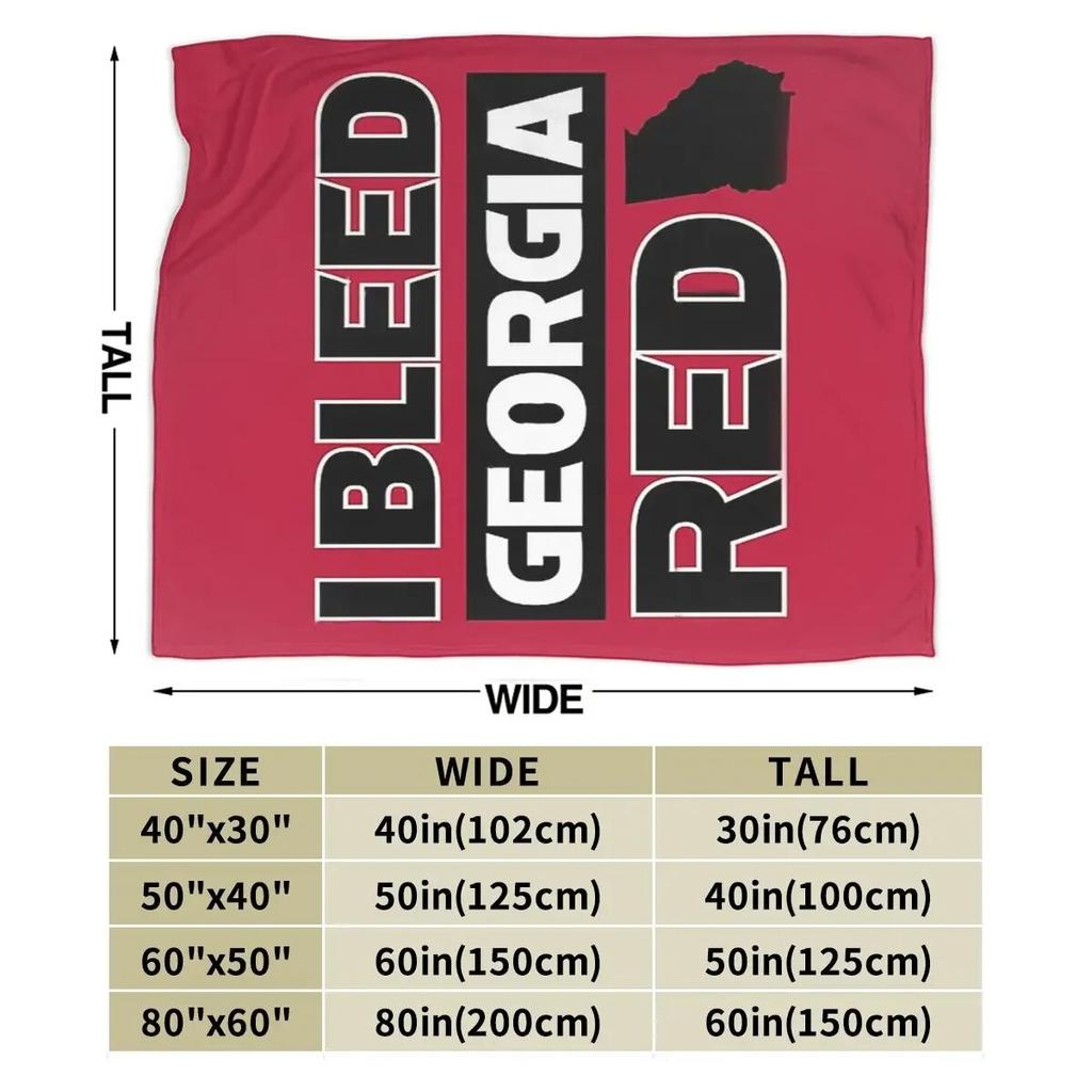 Одеяла I Bleed Red Georgia UG Bulldog Pride, мягкое теплое фланелевое одеяло, плюшевое одеяло для кровати, гостиной, пикника, путешествия, домашнего дивана