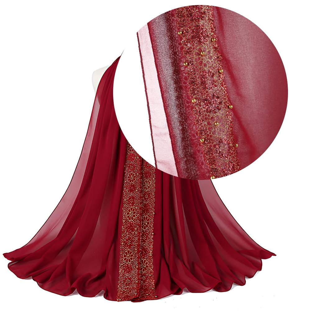 Исламская шапка хиджаб тюрбан шапка шаль дышащий шифоновый тюрбан шарф Ближневосточный индийский головной убор мусульманский палантин ветрозащитный УФ-защитный головной убор