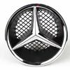 DDJ2   QWE QWE 3d Chrome Black Star Logo Car Front Grille Emblem Mercedes Benz Amg W205 W212 W207 A B C E GLK CLA CLS GL ML R Class