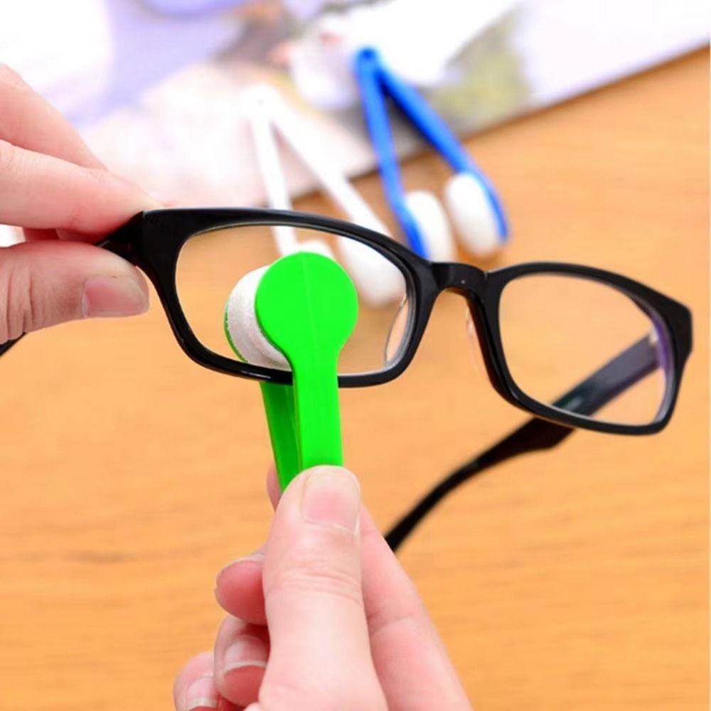 5Pcs Two-side Sun Glasses Cleaning Brush Creative Mini Glasses Cleaner Eyeglass Wiping Tool