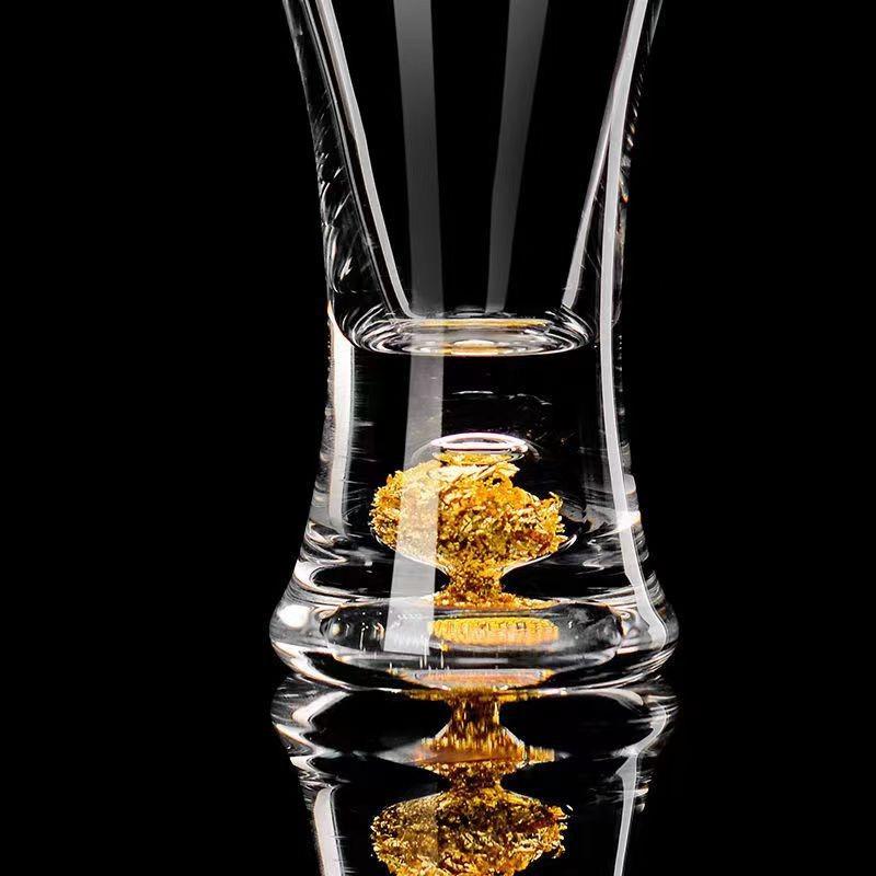 330/465 мл Золотая фольга Пивная кружка Домашняя классическая пивная стеклянная кружка Персонализированная крафтовая стеклянная кружка Большая емкость Чашка Барный бокал для вина