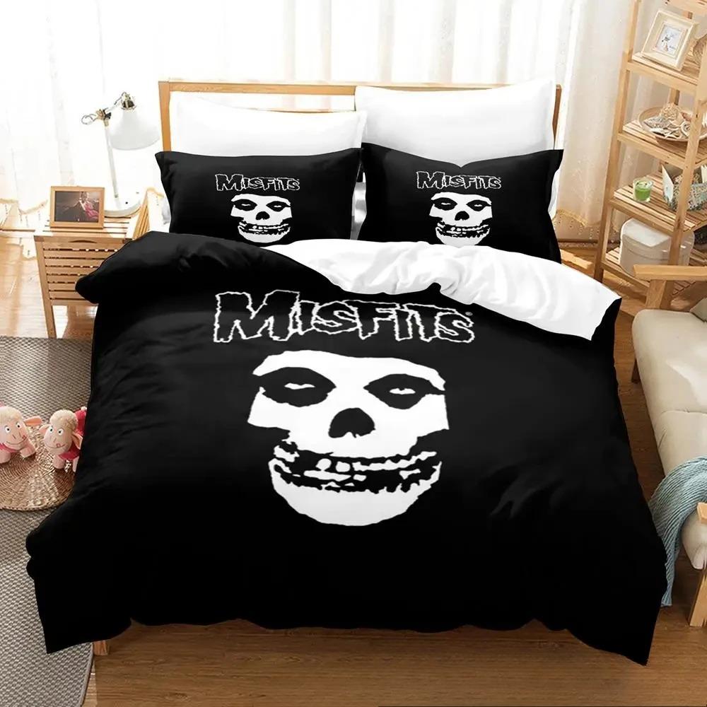 3D Print The Misfits Glenn Danzig Bedding Set Boys Girls Twin Queen King Size Duvet Cover Pillowcase Bed Boys Adult