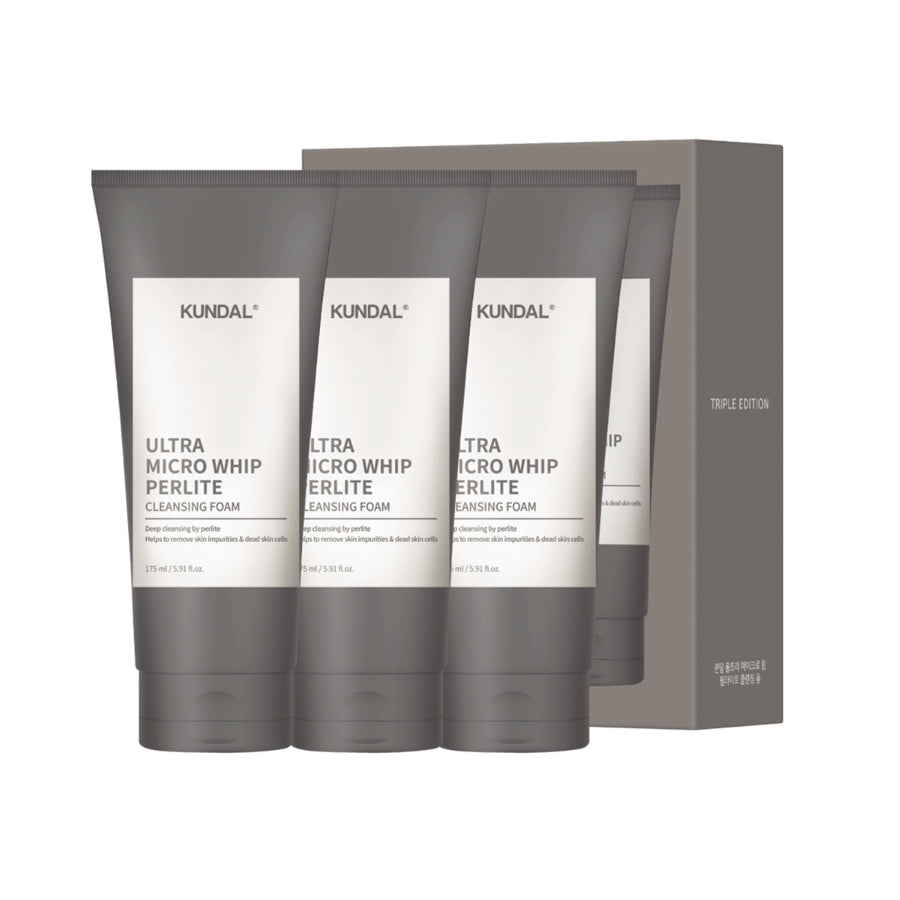 Kundal Ultra Micro Whip Очищающая пенка с перлитом 175 мл*1 шт./2 шт./3 шт.