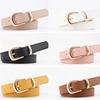 Versatile Metal Buckle Belt Women's Waist Belt Retro PU Leather Belt