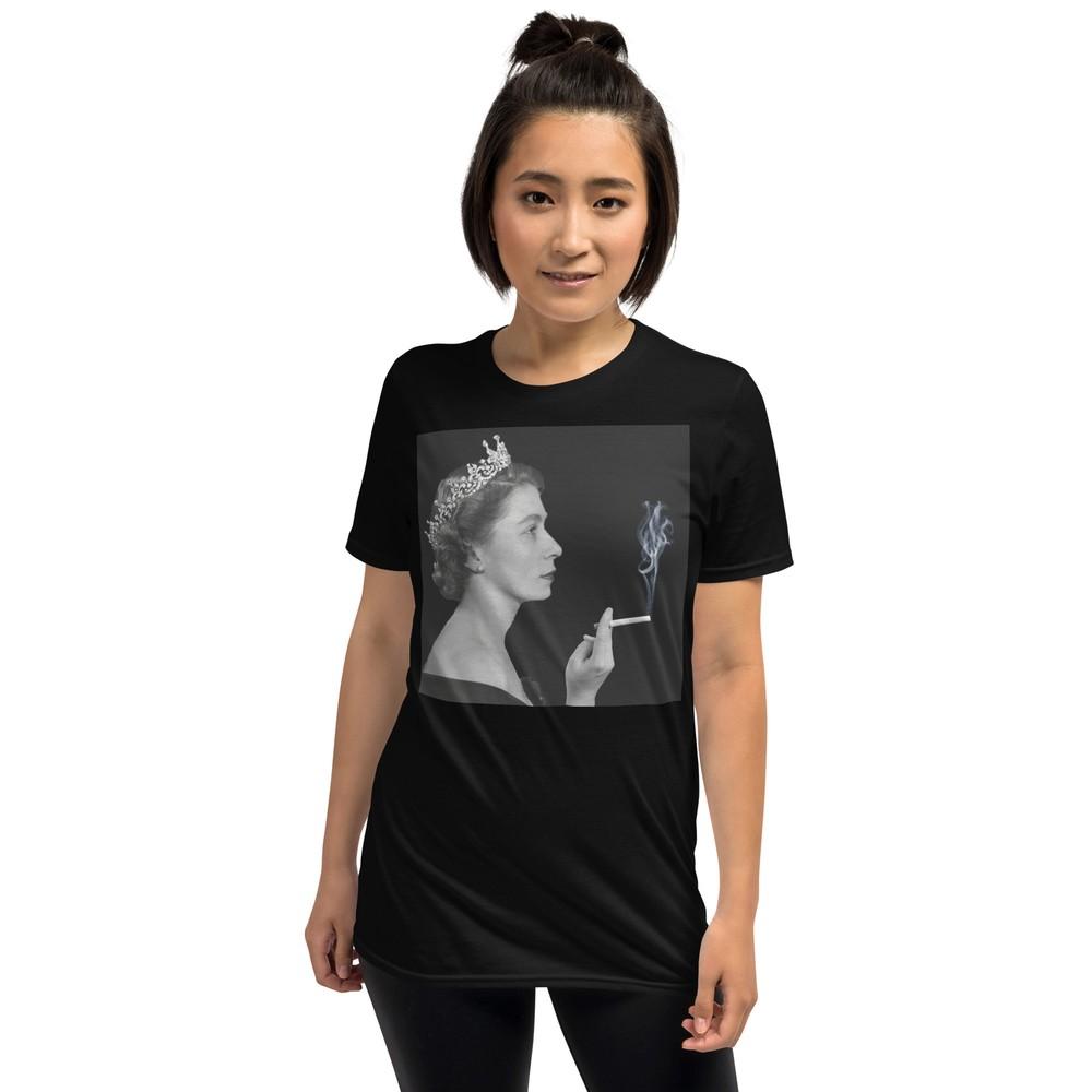 Queen Elizabeth Smoking ShortSleeve Unisex TShirt Unisex T-Shirt