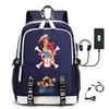 Хит продаж Рюкзак ONE PIECE Луффи с USB-зарядкой, большая вместимость