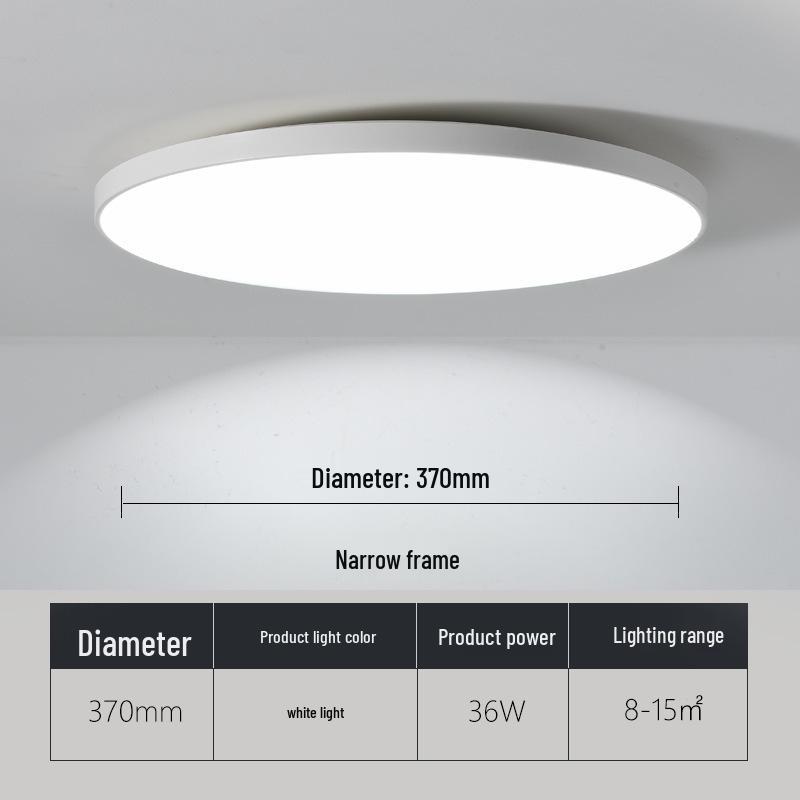 Ультратонкий водонепроницаемый светодиодный потолочный светильник для ванной комнаты, балкона, спальни, кухни и коридора.