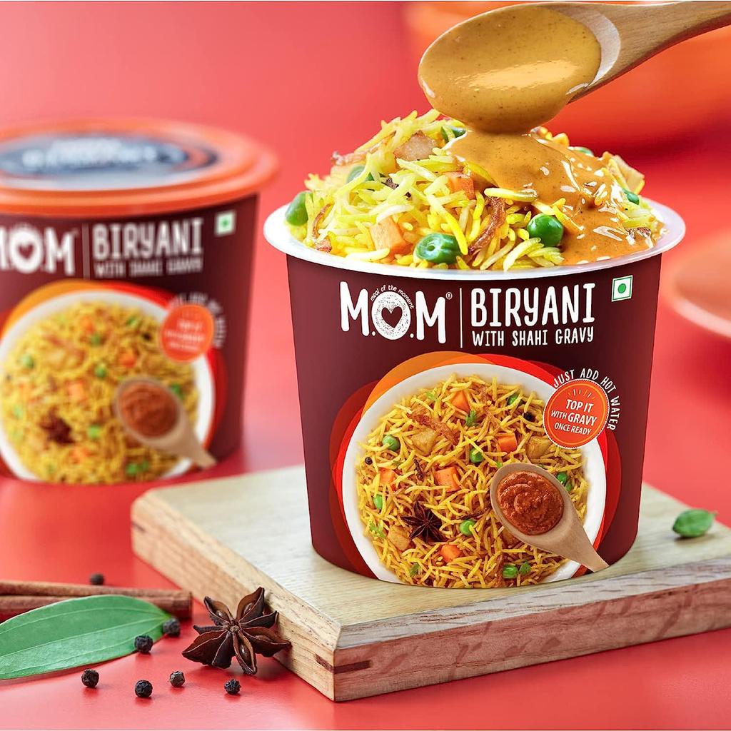 MOM - Meal of the Moment Вегетарианский бирьяни с соусом Шахи, 140г (Пакет из 3) Готов есть