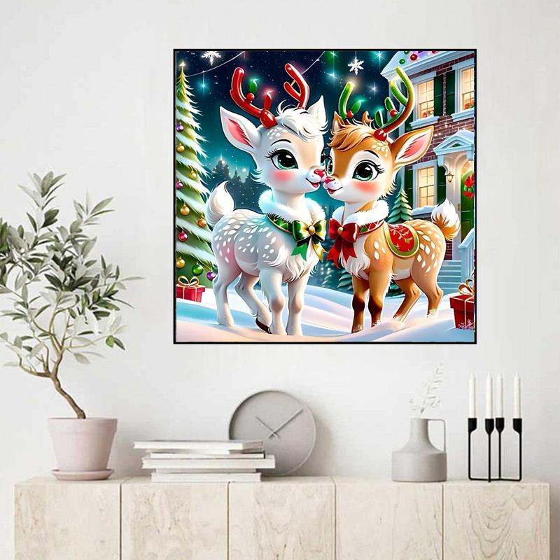 Full 5D DIY diamond painting Christmas deer diamond embroidery full cross stitch home decoration handmade gift