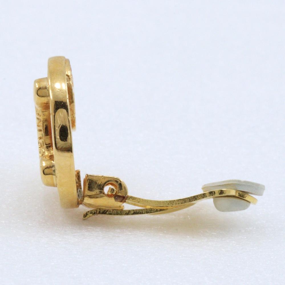 CELINE Triomphe Earring Plated Gold 7.8g Women Used
