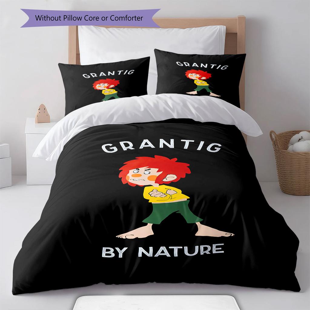 Meister Eder und sein Pumuckl Pattern Bedding,Quilt Set Quilt Cover Pillowcase Home Birthday Gift(1 * duvet cover + 2 * pillowcase, without core)