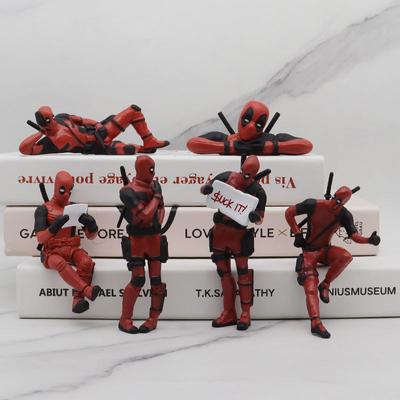 6 настольных украшений, автомобиль Дэдпул, домашний офис, Marvel, 8 см, X-MAN, забавная милая фигурка, модель игрушки
