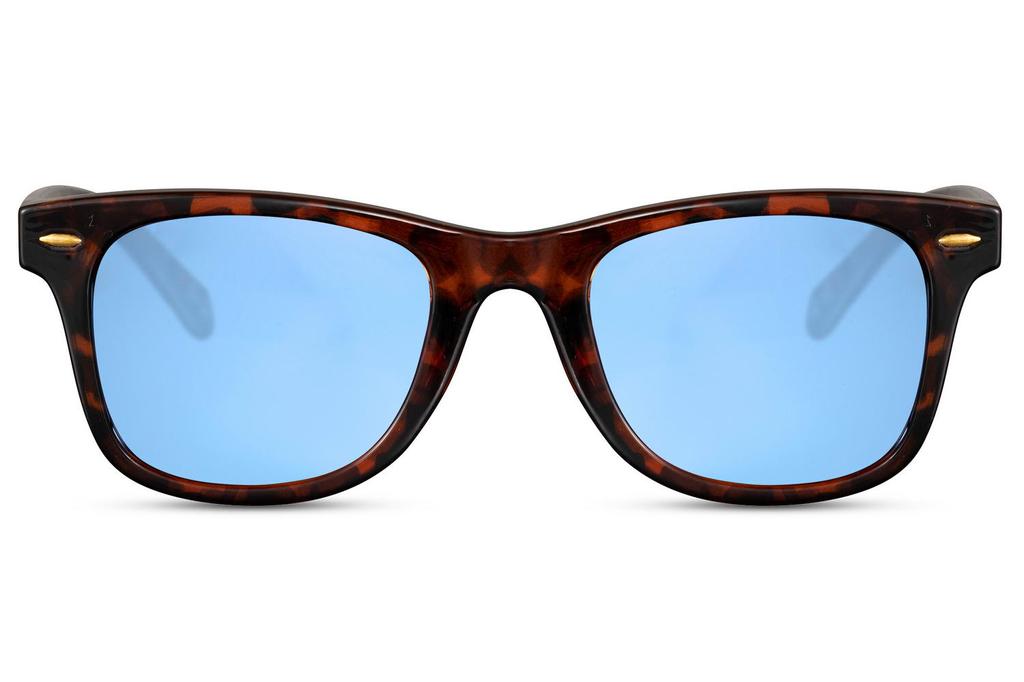 Мужские солнцезащитные очки Wayfarer MARQEL Tortoise с синими линзами L6187