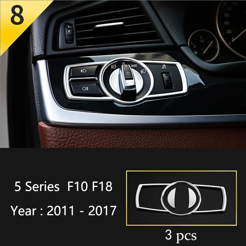Car Styling Console Multimedia AC CD Panel Decoration Frame Cover Trim Strip Sticker For BMW 5 Series F10 Interior Accessories NM5
