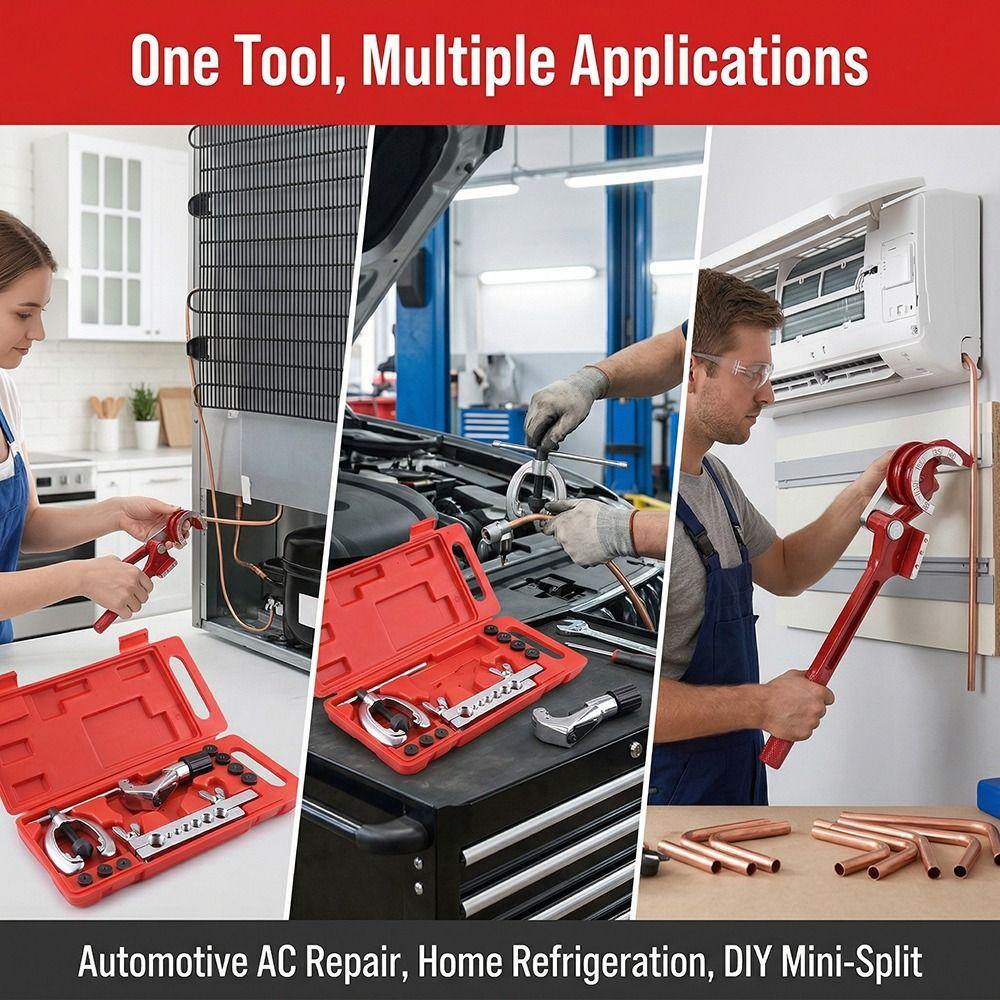 Bending Tool Flare Kit Cutter Copper Tube Tool Set Refrigeration Maintenance Kit Refrigeration