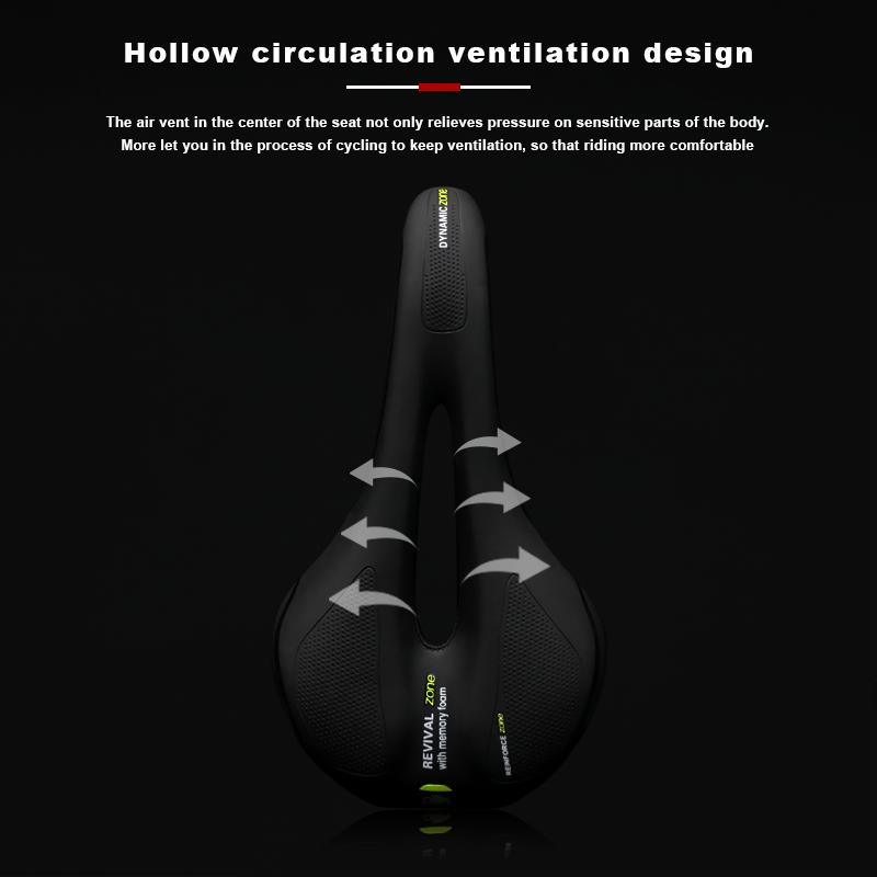 Велосипедное седло амортизирующее дышащее полое дорожное велосипедное сиденье с мягкой памятью губка подушка для спорта на открытом воздухе аксессуары для велоспорта