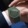 1 шт. Мужские подарочные часы Модные Простые с циферблатом со шкалой Красивые Классические Универсальные Повседневные Тренд Кварцевые часы( Коробка в комплект не входит)