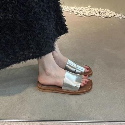 2024 Летние тапочки Женские повседневные сандалии на плоской платформе для отдыха на открытом воздухе Женские шлепанцы Женская обувь Корейский трендовый дизайн zapatos de mujer