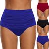 Women's High Waisted Swim Bottom Ruched Bikini Swimsuit Briefs Plus Size